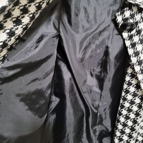 Harvé Bernard Black and White Metallic Tweed Jacket L - Picture 8 of 9
